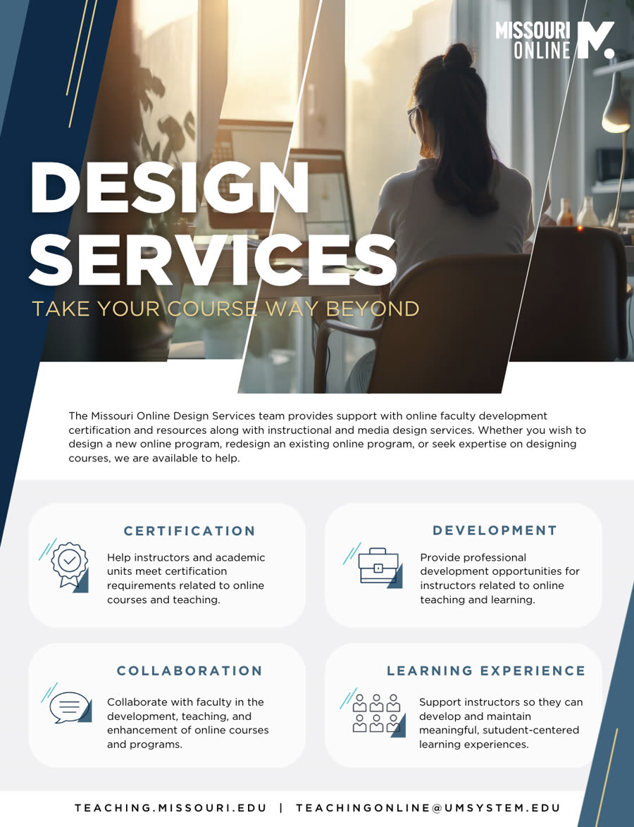 Design Services program flyer, Missouri Online