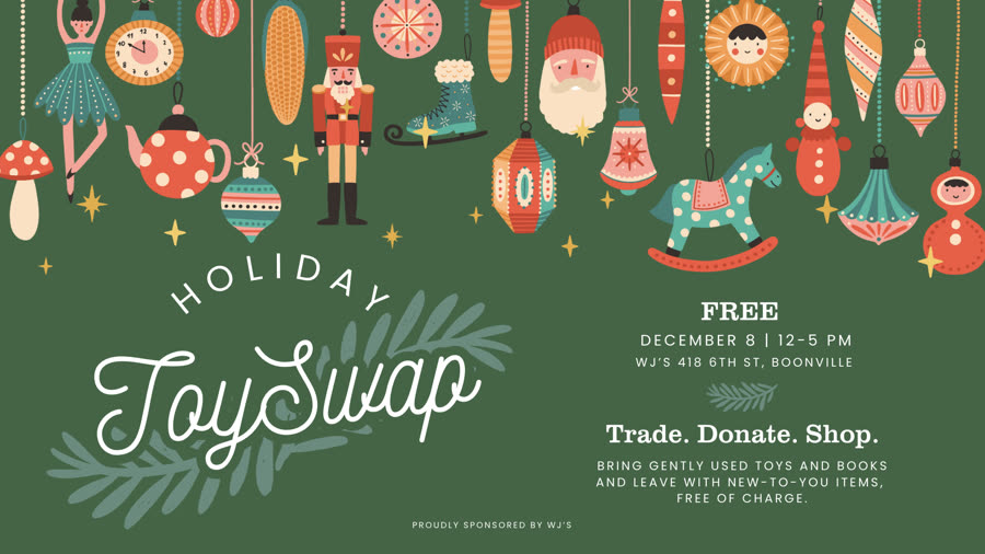 Holiday Toy Swap event flyer
