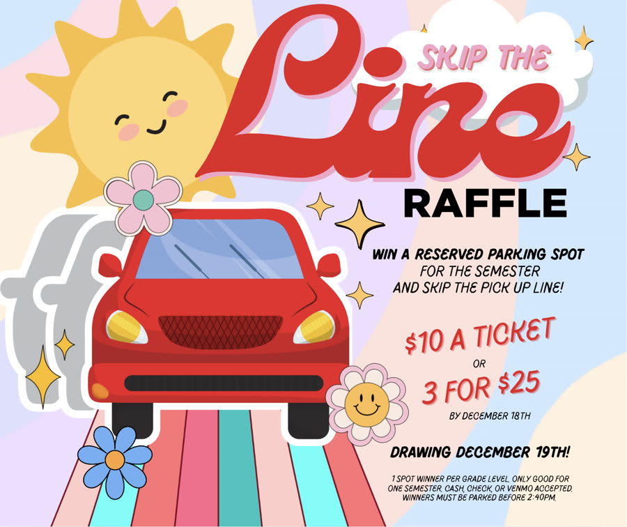 Skip the Line Raffle event flyer